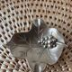Silver-plated catchall - vine leaf with bunch of grapes