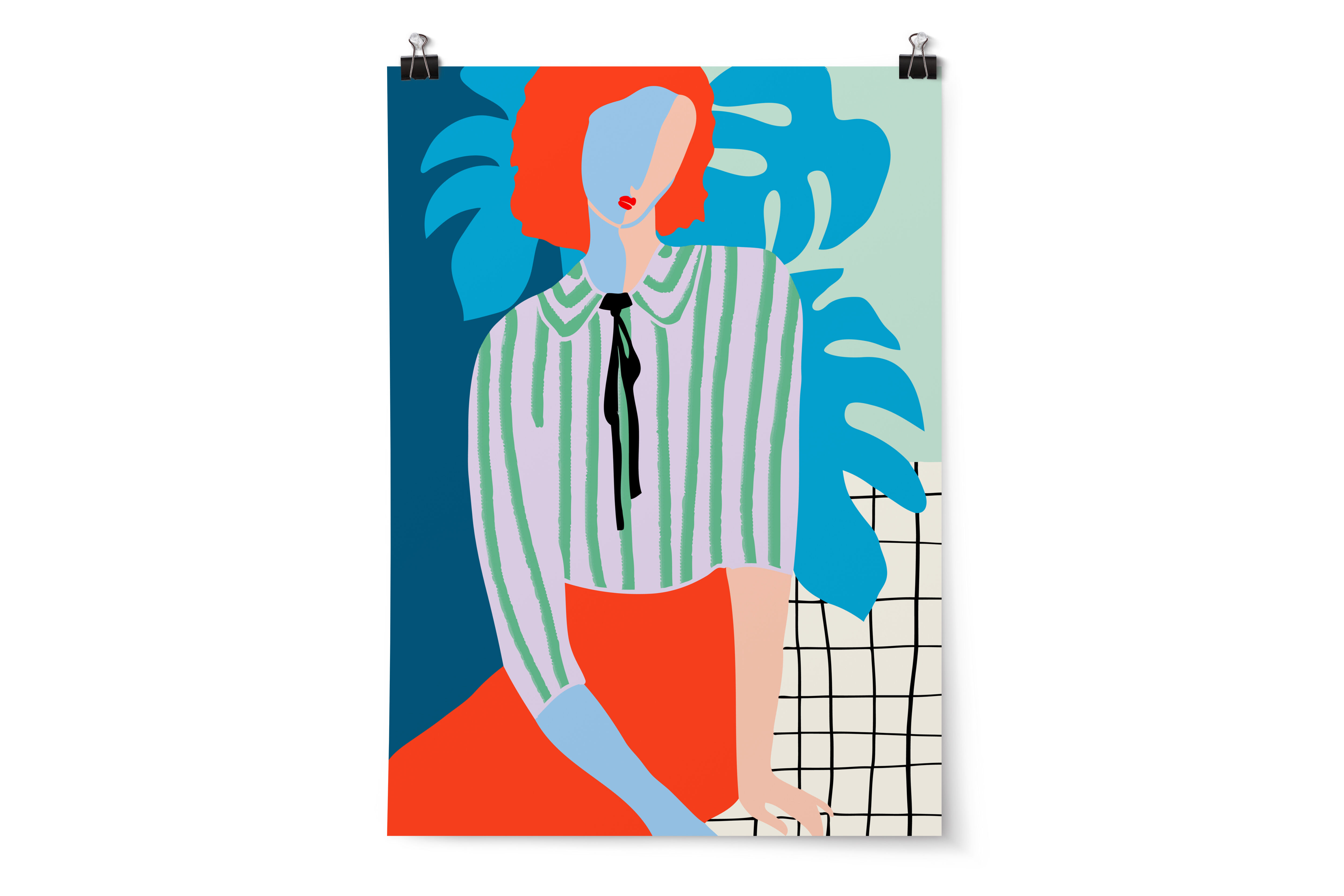 Illustration A4 - The Lady in the mönsterås 21 x 29, 7 cm