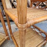 Chevets table de nuit en rotin vintage