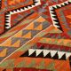 5x10 Red Green Tribal Handmade Vintage Kilim Rug, 165x315Cm