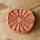 Small vintage wicker baskets in the shape of orange and lemon fruit