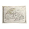 Geographic map 19th numbered World known to the ancients