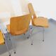 4 vintage stackable chairs model barrel Manhattan brand Baumann brand 70s