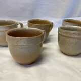 Set of 5 stoneware cups