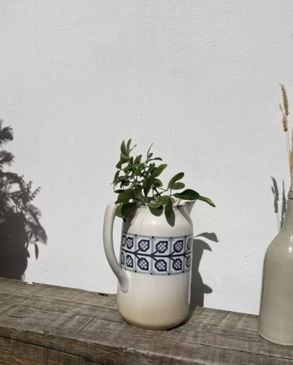 Antique Digoin vase jug