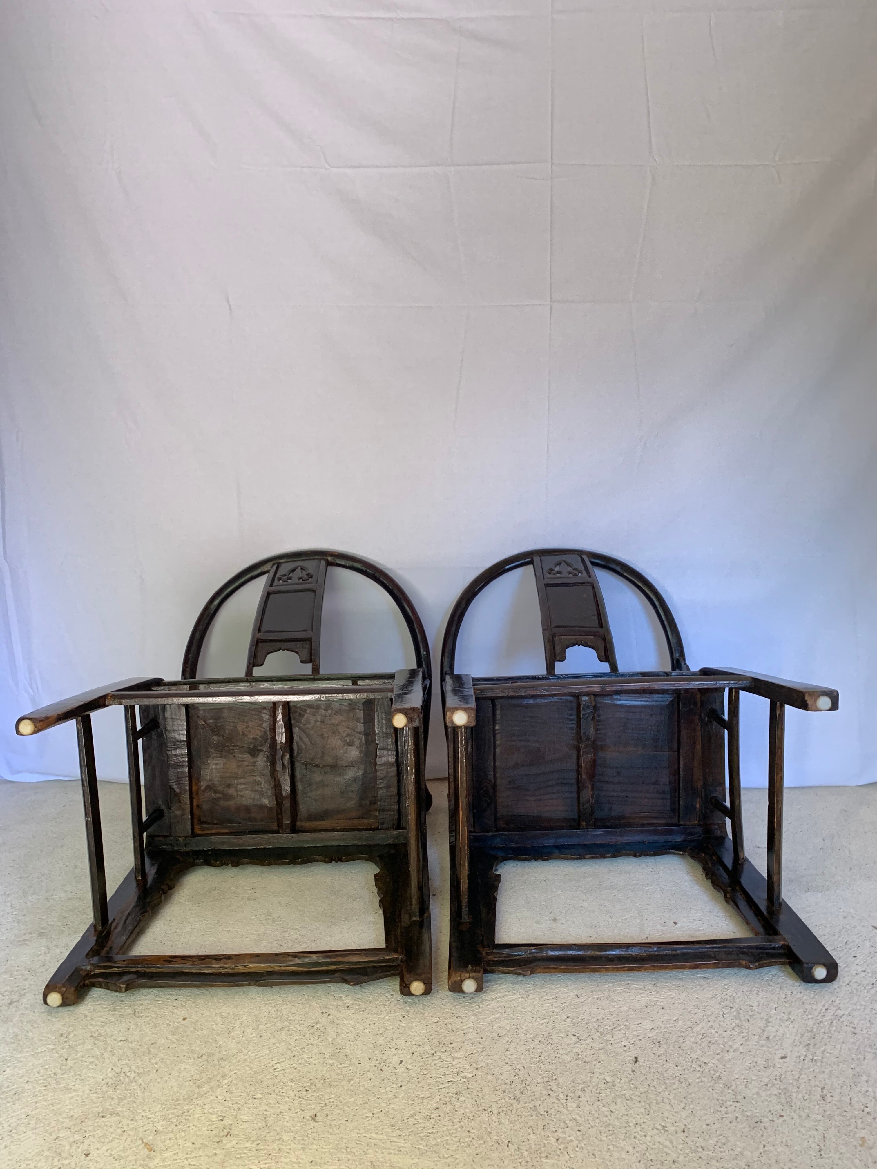 Pair of Chinese armchairs