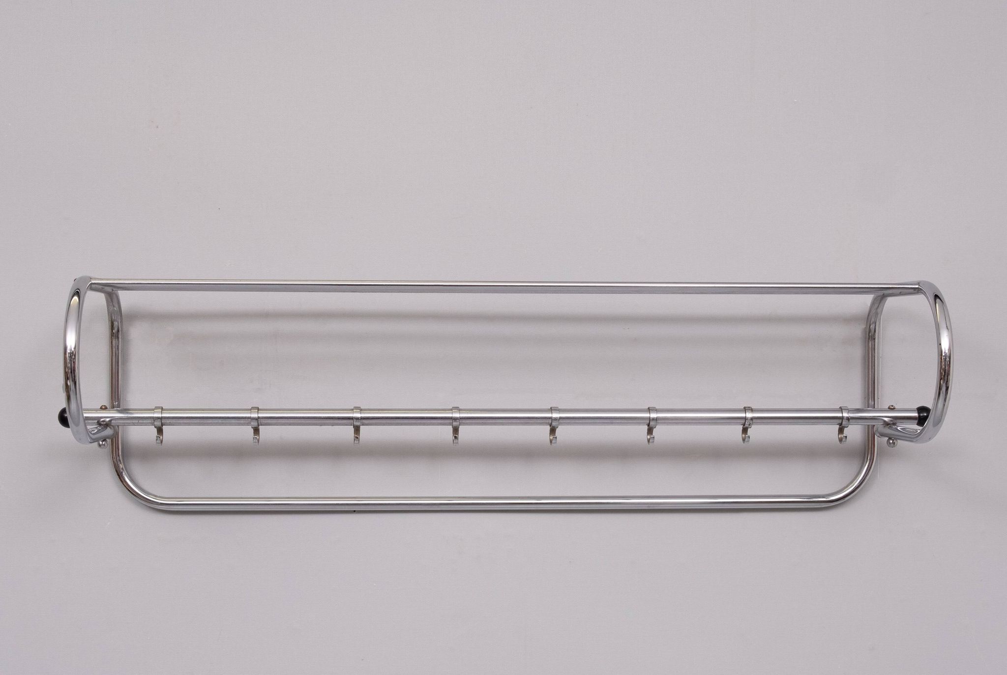 Art Deco Chrome wall Coat Rack Holland 1930s