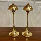 Pair of 1960s Scandinavian design oil lamps.