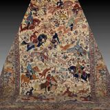 Tapis d'orient Iran Ispahan en laine et soie