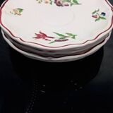 6 hand-painted Sarreguemines Strasbourg model saucers