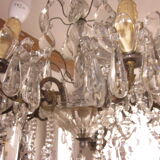 chandelier has antique pendants