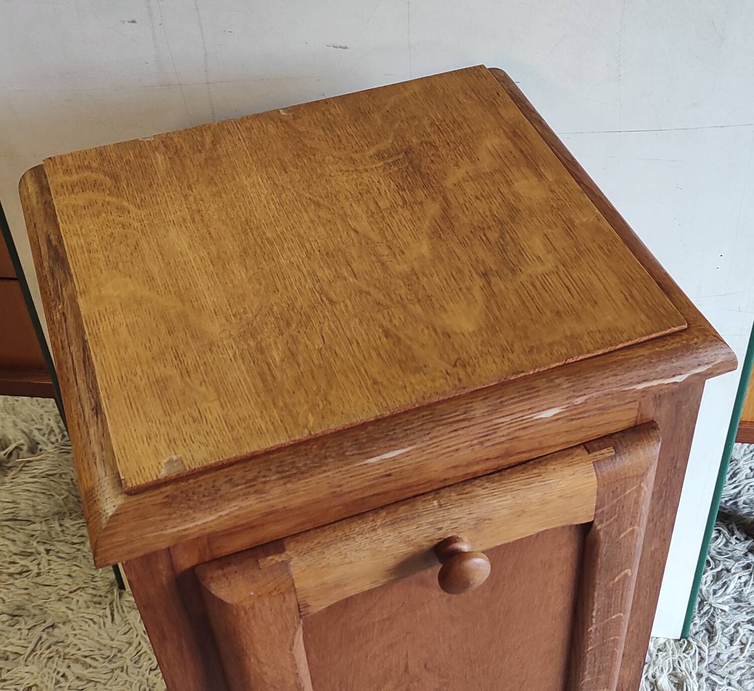 Mado style storage unit in solid wood - 1950s