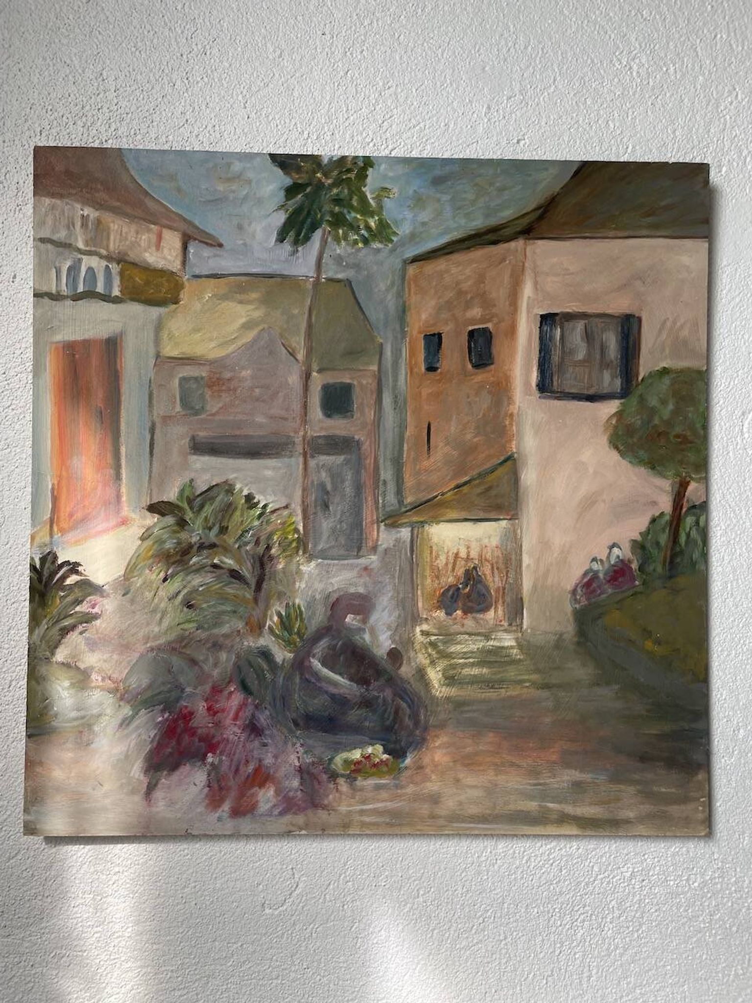 Huile sur panneau paysage