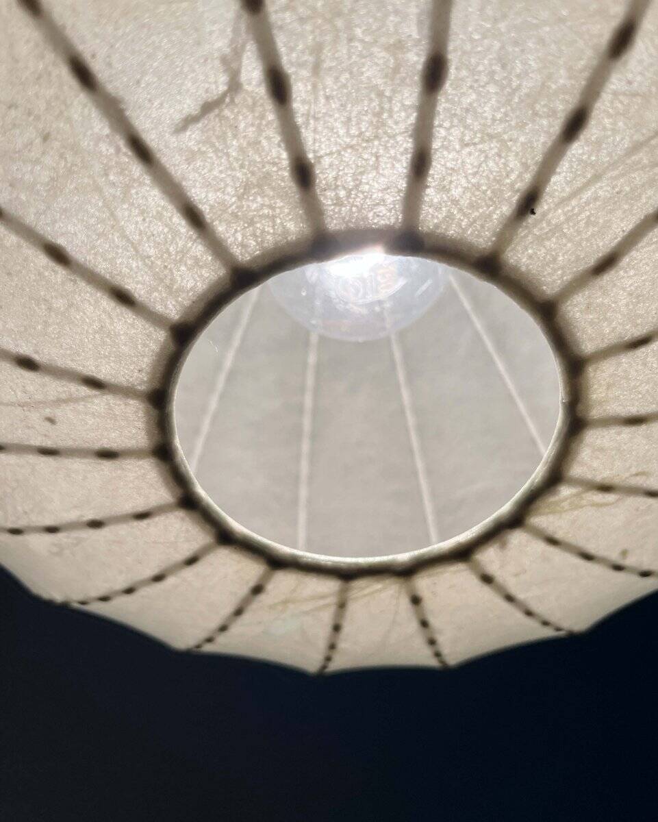 Modern mid-century Cocoon pendant lamp by Friedel Wauer for Goldkant Leuchten, Germany, 1960s.