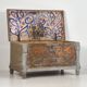 Antique solid wood storage trunk (circa 1890)
