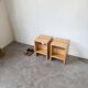 Pair of pine stools or bedside tables, mountain furniture, 1950s