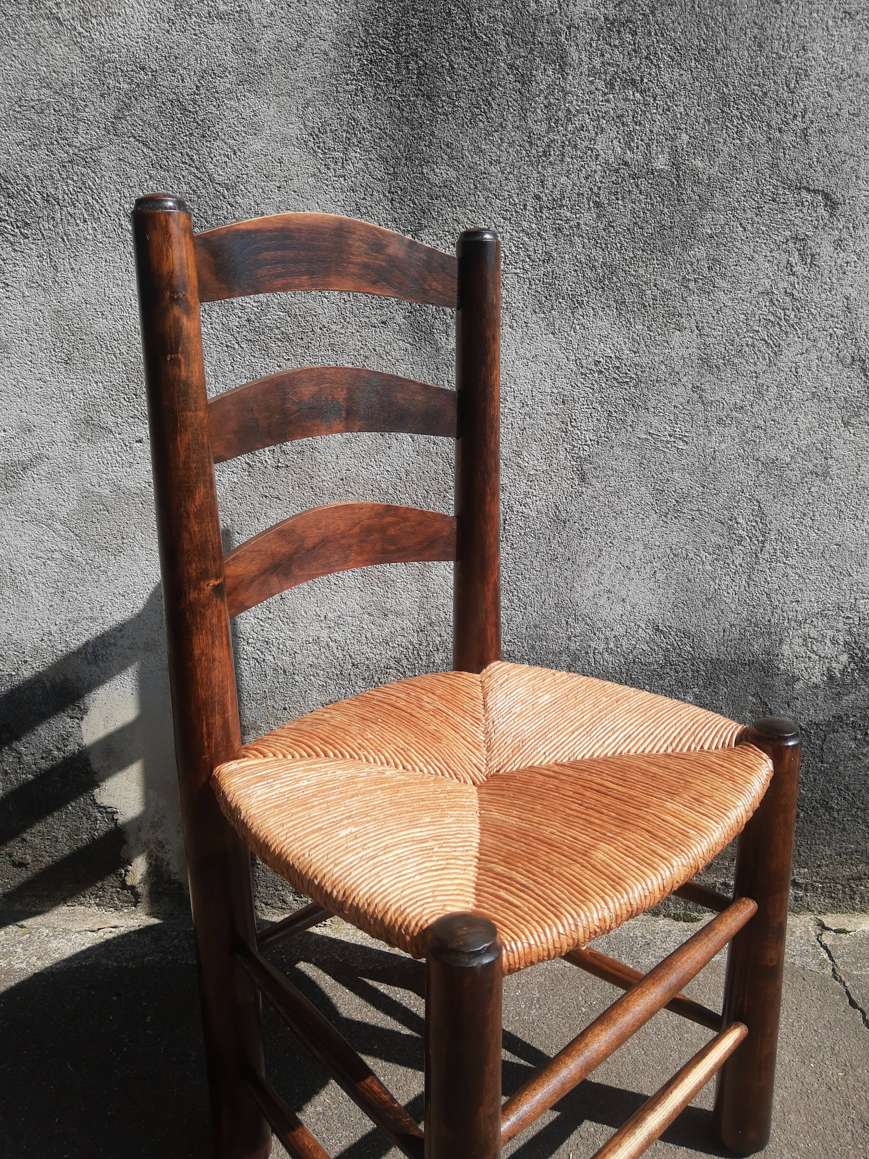 Pair of mulched brutalist chairs and wood