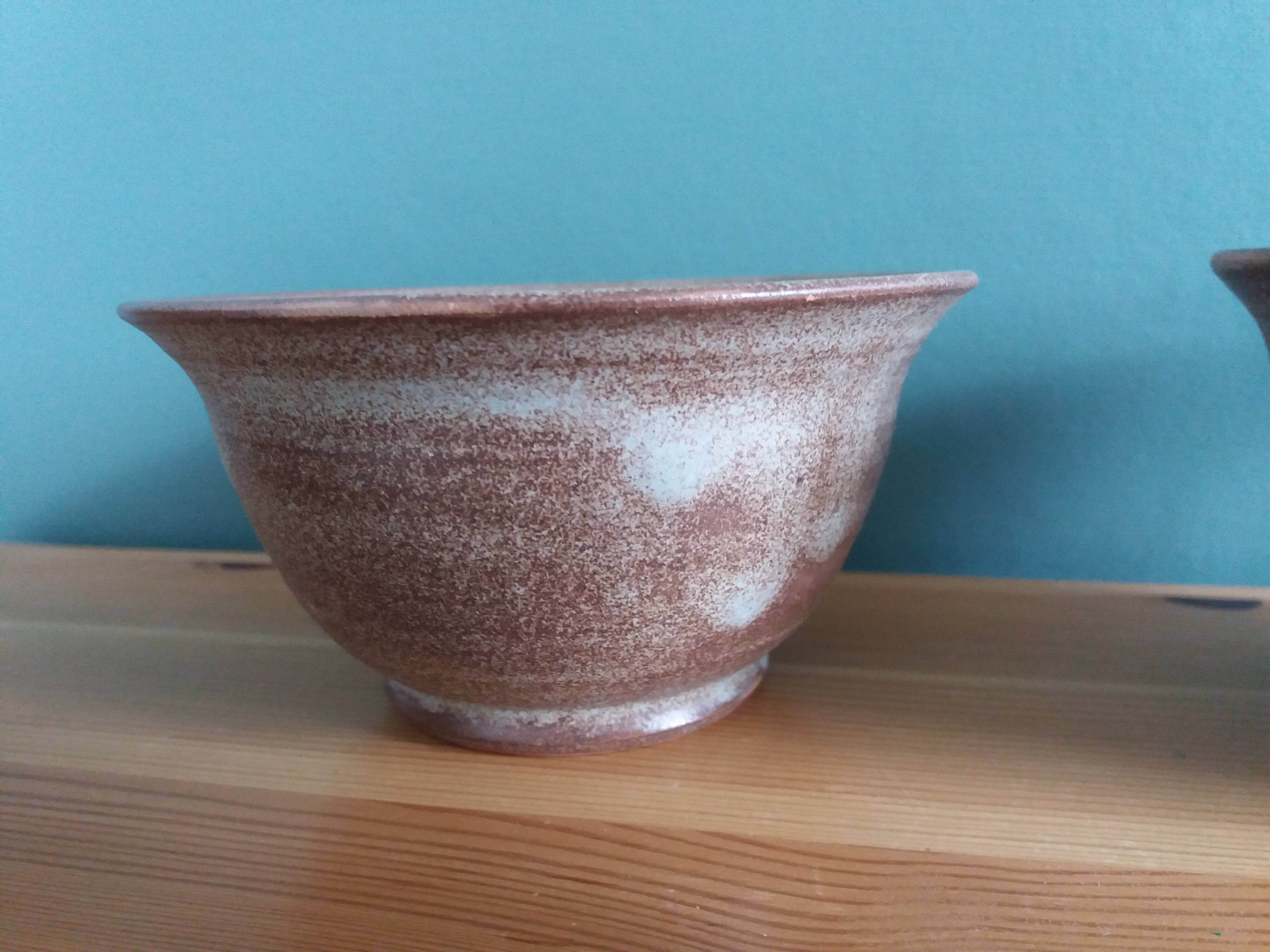 Vallauris Muratore style glazed terracotta bowl