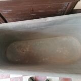 old bathtub with its stove