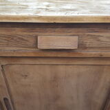 Buffet wood rough sliding doors