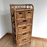 Rattan chest of drawers