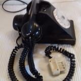 Black bakelite telephone