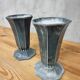 Antique French vases, enamelled cast iron garden vases