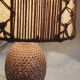 Table lamp in caning and rope - 1960s/70s