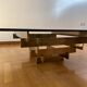 Vintage 1970s Square Coffee Table in Brass and Smoked Glass, David Hicks