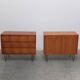 Pair of honey coloured cabinets by Alfred Hendrickx for Belform, 1950s