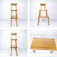 Ensemble de 3 tables gigognes vintage Mid-Century en chêne massif style bru