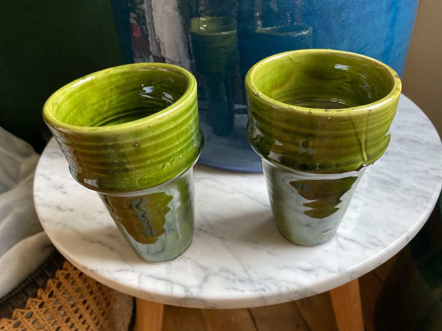 2 Tamegroute light green cups