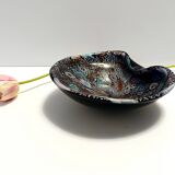 Black Murano Glass "Tutti Frutti" Ashtray / Vide-Poche attr. to Avem