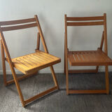 Paire de chaises pliantes vintage des années 70-80