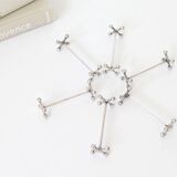 Set of 6 WMF Silver-Plated Knife Rests, Jack Style, Vintage 1970s