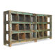24-square wooden workshop shelf