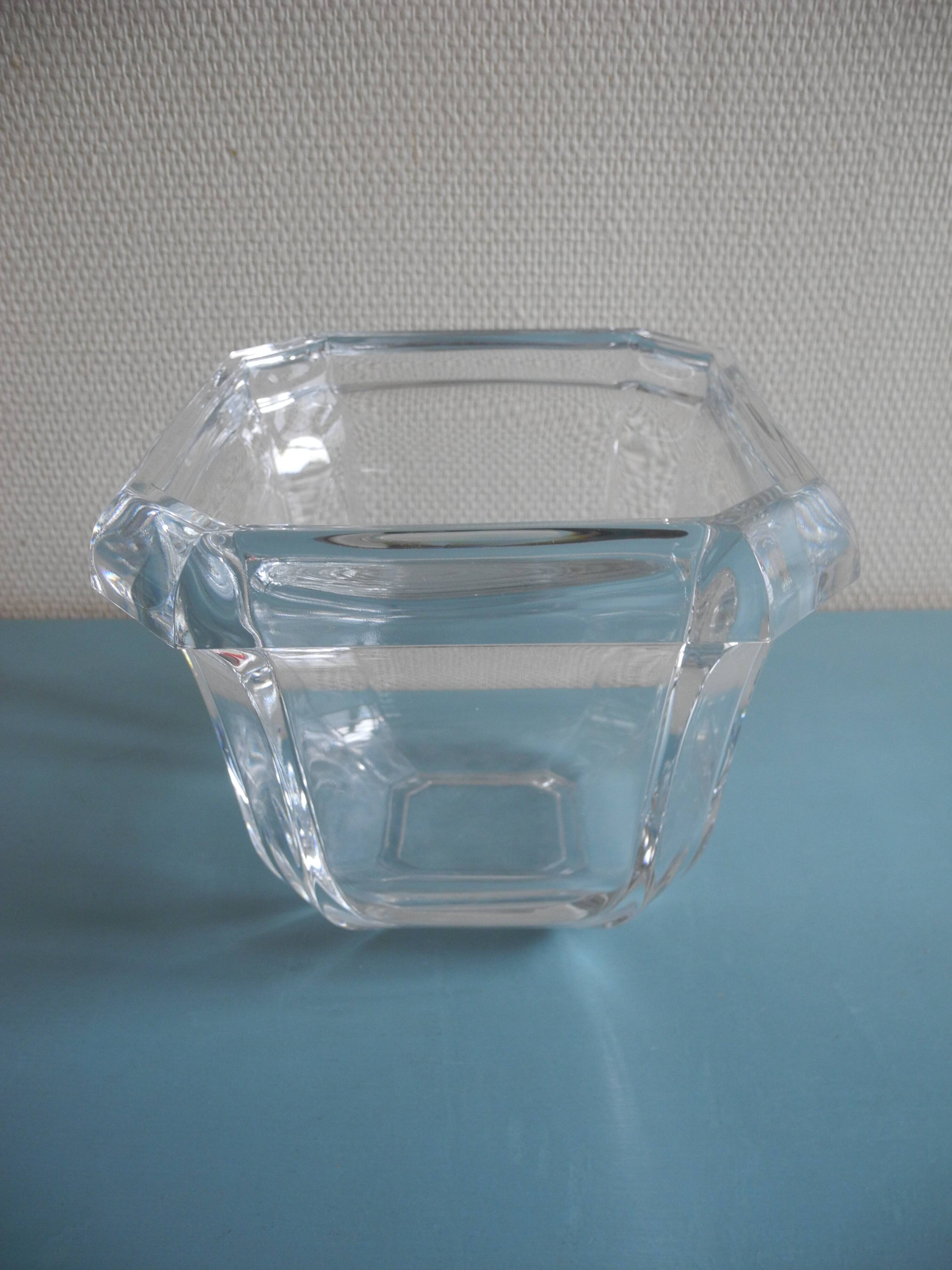 Antique vase cache pot vintage crystal decorative french crystal flower pot
