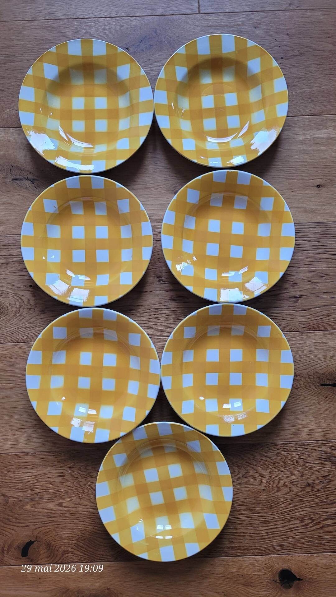7 vintage deep plates Digoin Sarreguemines
