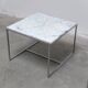 Pair of Carrara marble & chrome coffee or side tables, 1970s