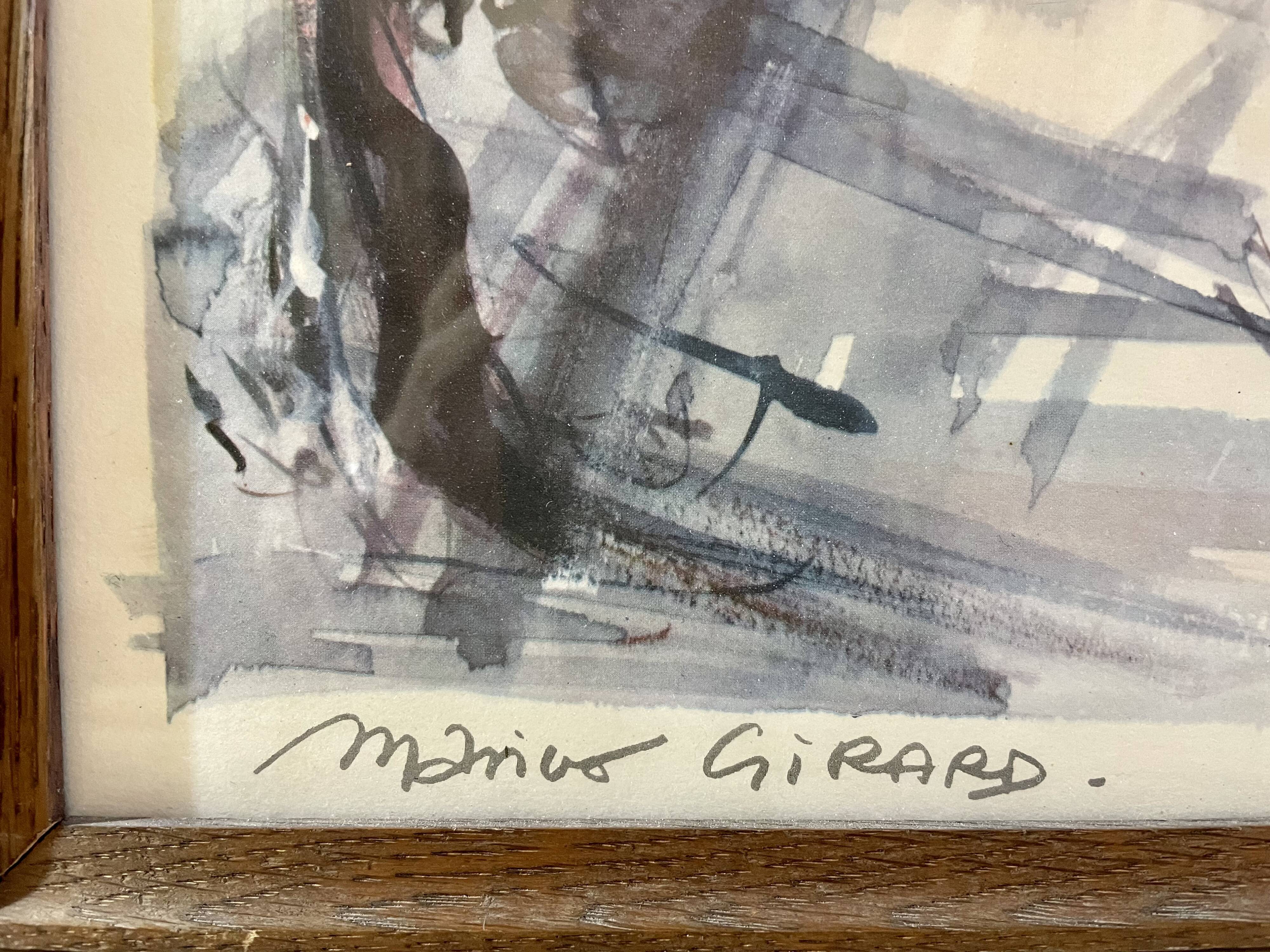 Lithographie ancienne Marius Girard Notre-Dame