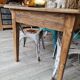 Large antique farmhouse table with a drawer