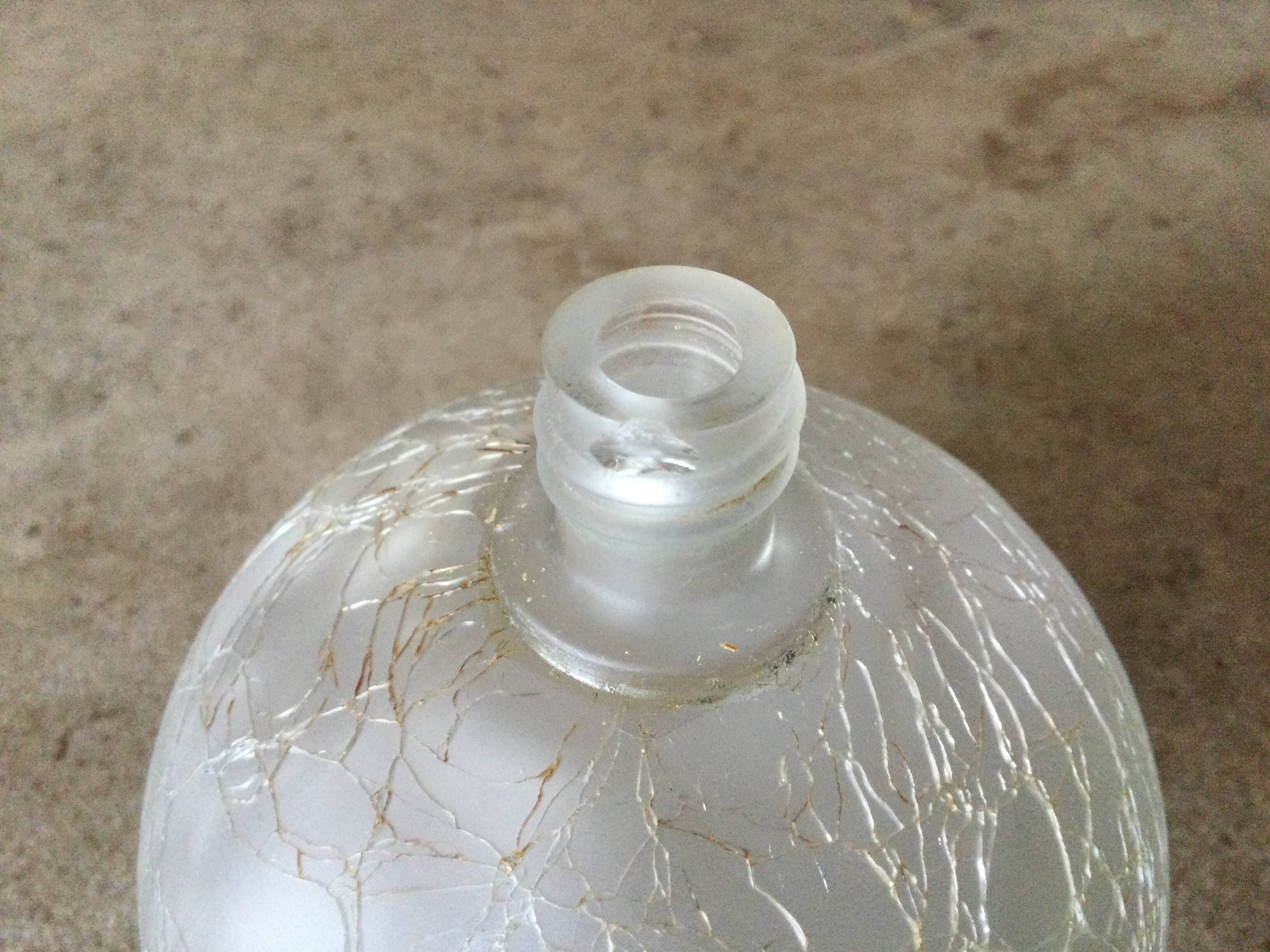 Cracked glass bottle