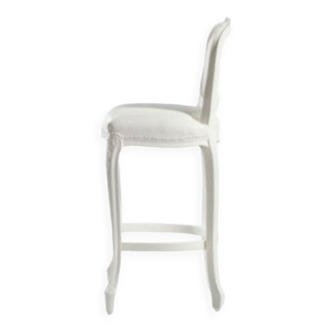 Tabouret de bar vintage louis pour sixinch en polyurethane blanc et acier