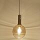 Paire de suspensions vintage en forme de globe en verre