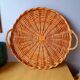 Woven rattan plateau 1960