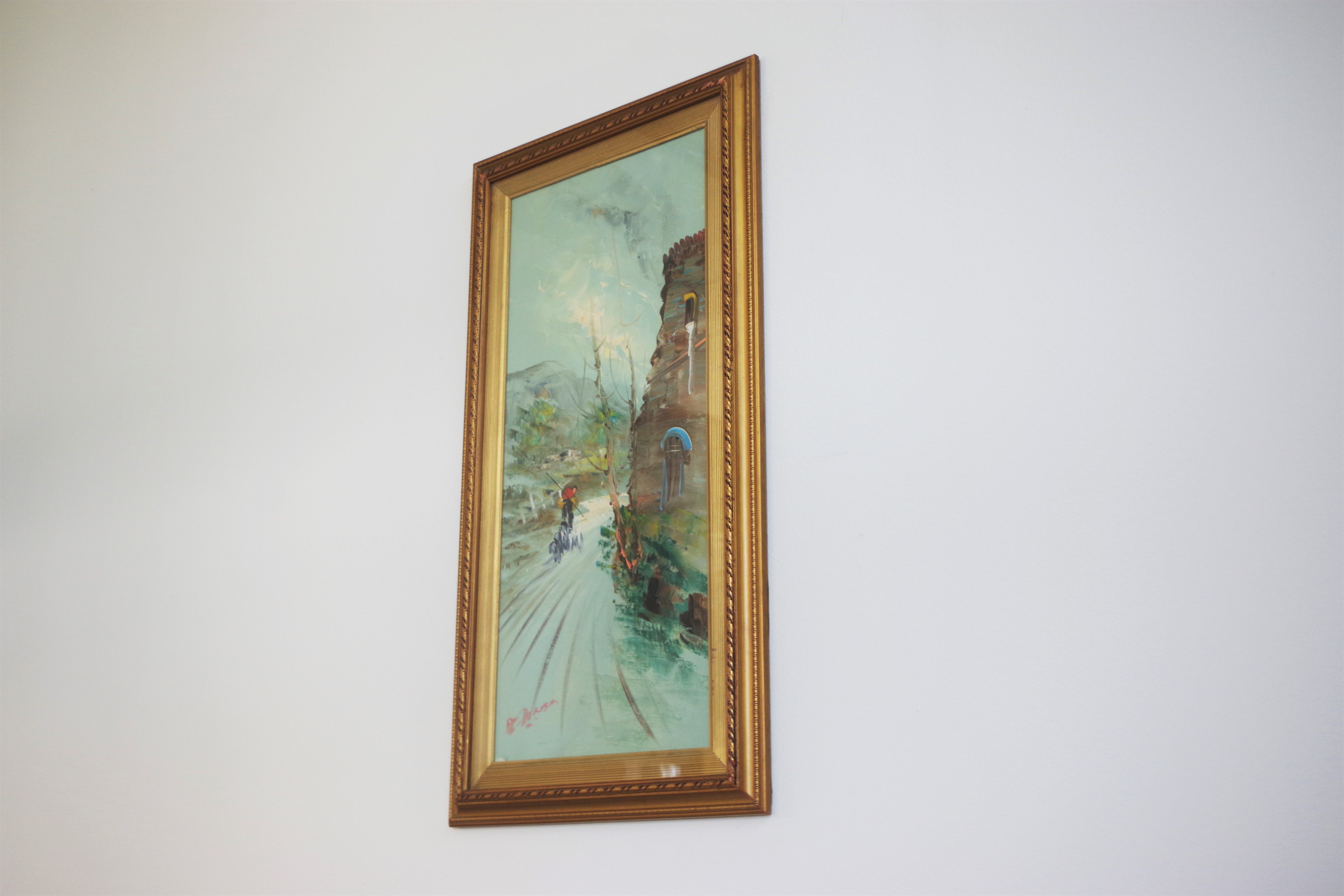 Paintings, oil on canvas, Moretti, 1970, set of 3