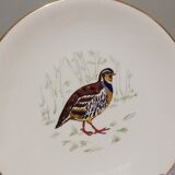 6 flat plates Gien Marly "birds of the forests"