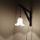 Lampe baladeuse globe tulipe en verre poli avec fil doré de 2,10 m