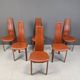 Vintage Leather Dining Chairs by Arper Italy, 1980s - Set of 6