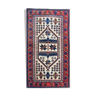 Antique turkish carpet handmade oriental red blue rug 100x200cm